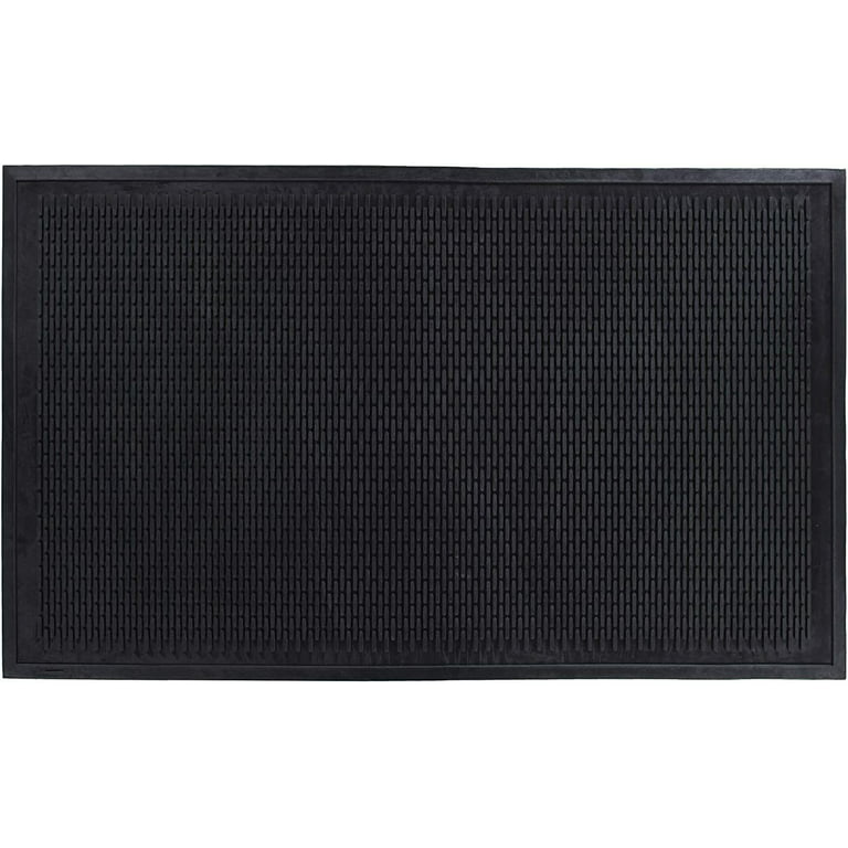 Rubber-Cal 3-ft x 4-ft Black Rectangular Indoor or Outdoor Home Utility Mat  in the Mats department at