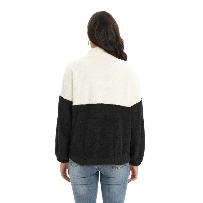 Black sherpa sweater womens new arrivals