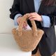 thumbnail image 2 of Lambswool-Bolso de mano de felpa para mujer, bolsa de hombro esponjosa de diseñador, a la moda, con asa sólida xuanjing unisex, 2 of 2