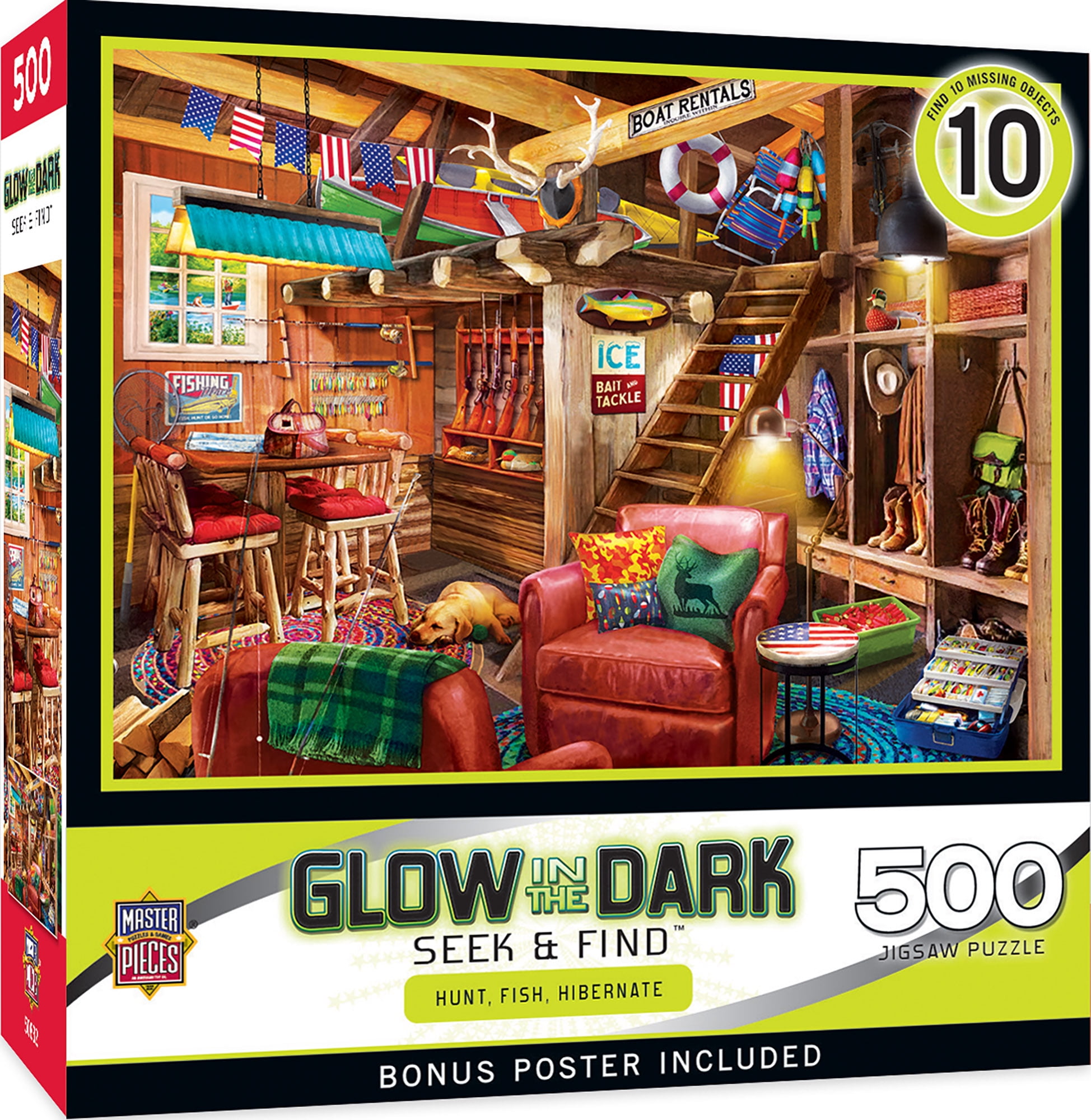 Hidden Images Glow In The Dark Hunt, Fish and Hibernate 50