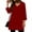Wine Tops, variant on Htigea Womens 3/4 Sleeve V-Neck Tops Side Slit Tunic T-Shirts Solid Casual Loose Fit Pullover Soft Comfy Daily Tees Pink S