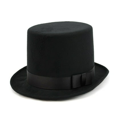 Deluxe Felt High Crown Hat Tuxedo Victorian Steampunk Black Tall Top Hat