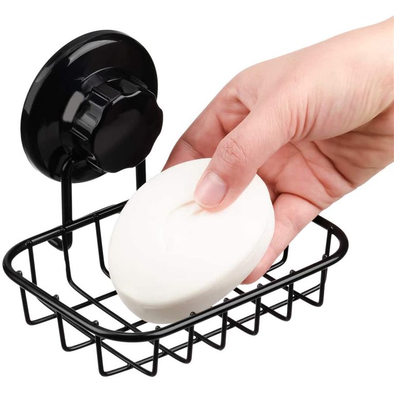 Soap Dish Holder, Super Powerful Adhesive Suction Cups Soap Saver