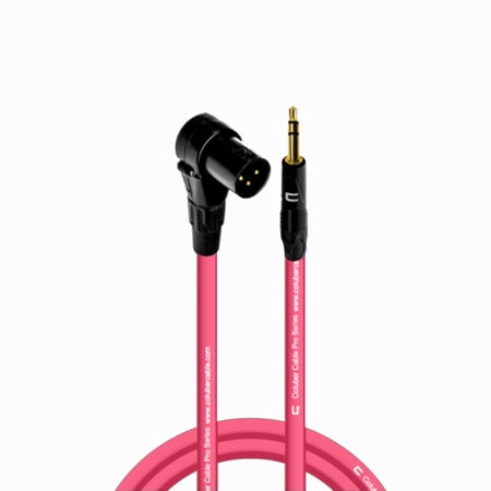 Columber Cable - Right Angle 3-Pin XLR Male to 3.5 TRS Male 3-Pin Connector