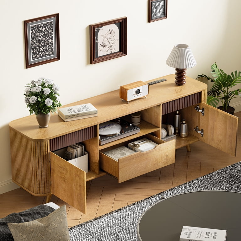 Tydimor TV Stand with Built-In Power Outlets and Charging, 60-Inch photo 3