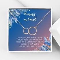 Mommy to Be Christmas Gift Card and Necklace - Rose Gold Infinity Necklace - Gift for Her - Jewelry Gift Set - Ships Next Day!