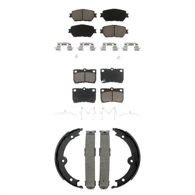 Transit Auto Front Rear Ceramic Brake Pads and Parking Shoes Kit for Car Lexus IS250 GS300 KCN-100836