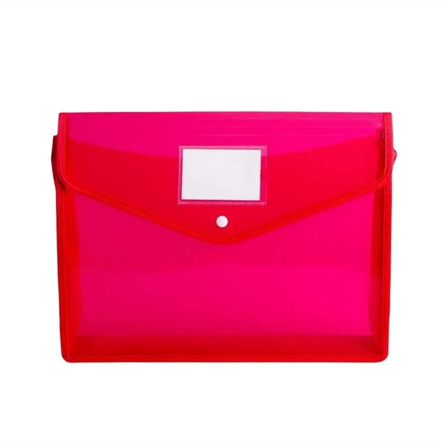 B5 Plastic Envelopes Document File Folders Snap Closure Bag School Office