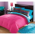 Your Zone Mink Rainbow Zebra Bedding Comforter Set