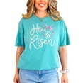 thumbnail image 4 of He Is Risen Christian Shirt for Women - Pearl Bow Easter Faith Graphic Tee Seafoam Shirt Adult 2X-Large, 4 of 7