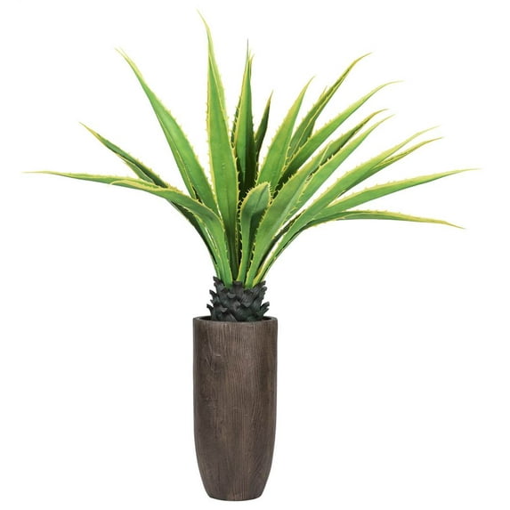 62.25 in. Agave Plant with Resin Planter