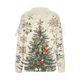 thumbnail image 6 of Women's Oversized Christmas Sweatshirts Graphic Funny Long Sleeve Crew Neck Pullover Xmas Tree Holiday Tops, 6 of 6