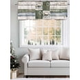 thumbnail image 5 of Farmhouse Home Vintage Curtain Valances for Windows, Green Beige Wooden Rustic Kitchen Valance Window Treatment, Light Filtering Block Curtains for Bathroom/Bedroom/Living Room 54'' x 18'', 5 of 9