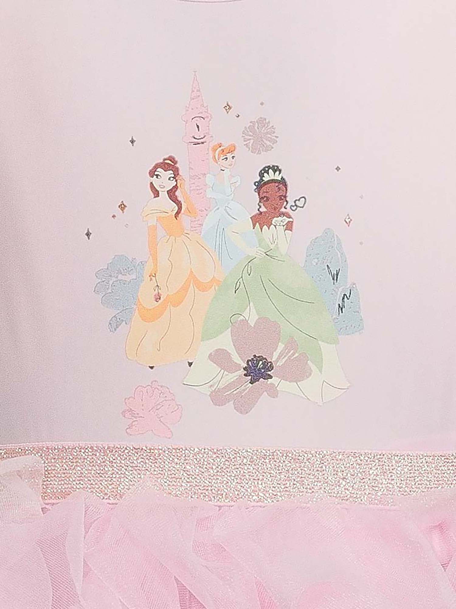 Disney Princess Toddler Girl Short Sleeve Tutu Dress, Sizes 12M-5T