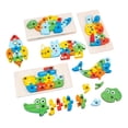 thumbnail image 2 of Wooden Early Education Cognition Children's Educational Toys Building Blocks, Animal Traffic Shape Matching 3d Three-dimensional Puzzle, 2 of 5