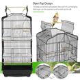 thumbnail image 4 of Yaheetech 41'' H Open Top Metal Bird Cage with Four Feeders, Black, 4 of 10