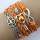 thumbnail image 1 of Pulseras para mujer, regalos para mujer, pulsera de cuero antiguo de la amistad con corazón y perla o pulseras para mujer, 1 of 2
