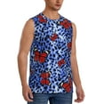 thumbnail image 2 of Haiem Men's Abstract Colorful Butterflies Print Tank Tops Summer Sleeveless Cut Off Workout T-Shirts Fitness Vest Athletic Undershirts-3X-Large, 2 of 8