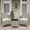Grey Beige, variant on 3-Piece Rattan Patio Conversation Set, 2 Chairs and Coffee Table, Outdoor Seating for Porch/Backyard, Grey/Beige