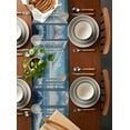 thumbnail image 3 of Table Runner 48 Inches Long for Kitchen Dining, Coastal Dresser Scarf Farmhouse, Dining Table Decorations for Wedding/Parties, Window Nautical Beach Blue Seaside 13 x 48 In, 3 of 9