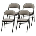 thumbnail image 1 of MECO Sudden Comfort Deluxe Metal Fabric Portable and Padded Folding Chairs, Black, 4 Pack, 1 of 9