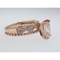 thumbnail image 3 of HeartsAndYou 3ct Natural Morganite Bridal Set Solitaire Ring Band 100% 14k SOLID Rose Gold, 3 of 8