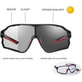 thumbnail image 3 of RockBros Photochromic Sunglasses Cycling Glasses Sports Goggles Men Women UV400 Cycling Driving Running Clear Lens, 3 of 8