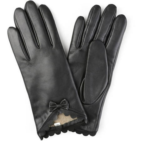 Brinley Co. Womens Wool Lined Fashion Leather Sheepskin Driving Gloves ...
