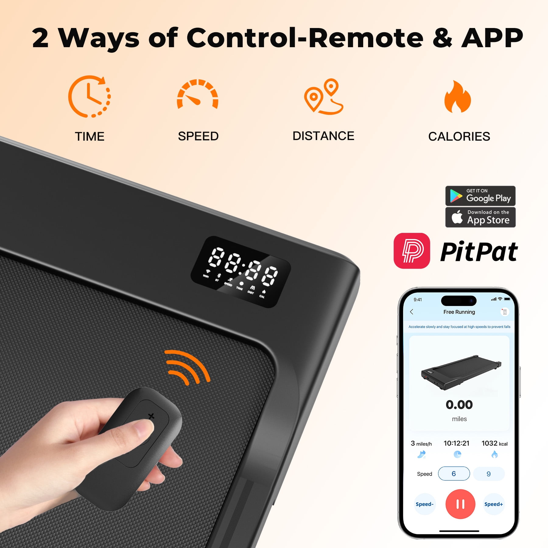 SSPHPPLIE Walking Pad, 15.75"*34.84" Walking Area, Under Desk Treadmill with Remote Control, Walking and Jogging for Home/Office(Black)
