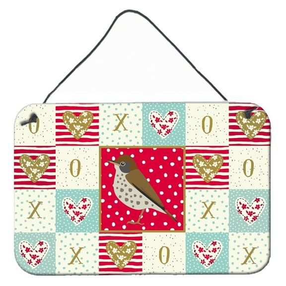 Carolines Treasures CK5516DS812 Thrush Love Wall or Door Hanging Prints 8x12 multicolor