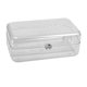 thumbnail image 2 of Caja organizadora de almacenamiento de cosméticos larga con tapa transparente, cajas de presentación de joyas para almacenamiento de cosméticos a prueba de polvo para dormitorio, blanco transpare, 2 of 10