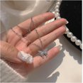 thumbnail image 5 of Sterling Silver Necklace Shining Butterfly Tassel Necklace Female Double Layer Pendant Clavicle Chain Wedding Party Jewelry, 5 of 5