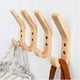 thumbnail image 3 of 4 Pack Wooden Coat Hooks Wall Mount Hooks, Heavy Duty Entry Hooks for Hanging Coats, 3 of 5