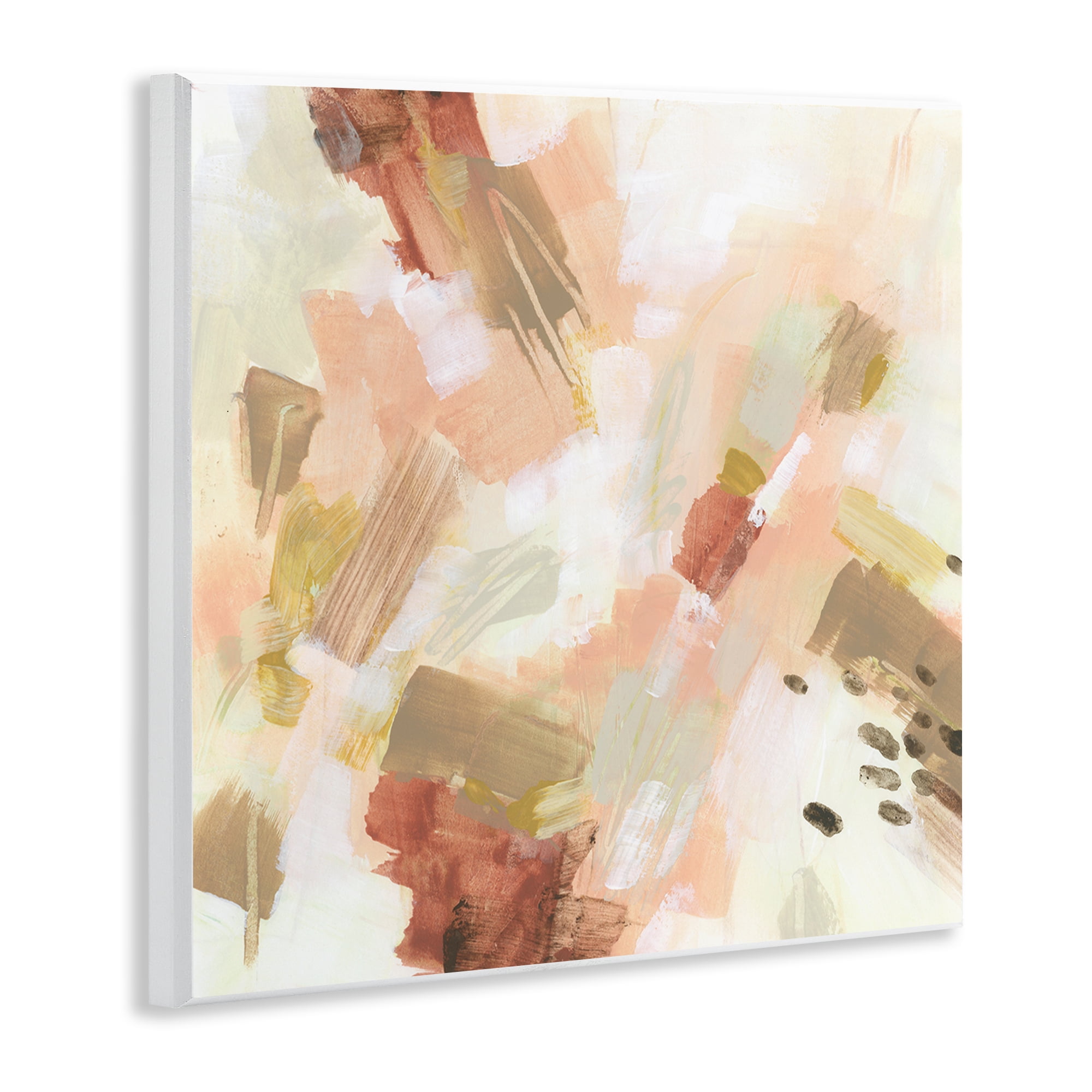 Stupell Industries Pale Abstract with Speckles Abstract Painting Unframed Art Print Wall Art, 12 x 12