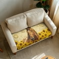 thumbnail image 2 of ZUXONGSY Sunflower Sofa Cushion Covers Horse Couch Cushion Protector Cover Stretchable Long Sofa Cushion Cover Easy to Clean Furniture Protection Cover for Living Room Decoration Medium, 2 of 5