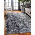 thumbnail image 2 of 5' x 8' Gray and Beige Abstract Rectangular Area Throw Rug, 2 of 8