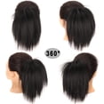 thumbnail image 4 of Synthetic Elastic Rubber Band Messy Bun Fake Hair Straight Donut Scrunchie Chignon for Women, 4 of 6