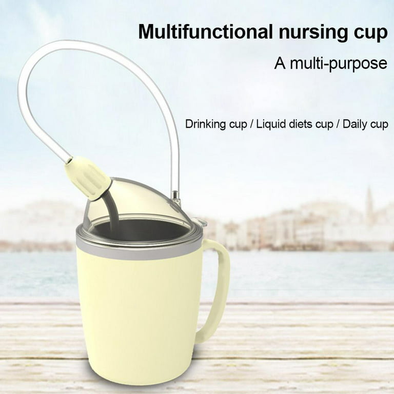 ADAPTIVE UTENSILS Adult sippy cup for elderly spill proof Dysphagia cups  Parkinsons aids for living Hospital cup with lid and straw Disabled  products for adults