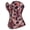 Leopard, variant on Women Renaissance Print party Corset Bustier Top Red 3XL