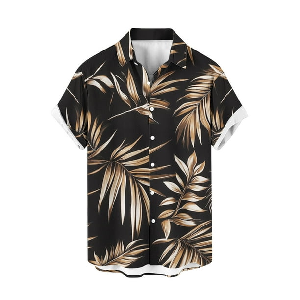 Camisetas de Lino para Hombres Vintage Bowling Manga Corta Cuello Cubano, Retro Playa Y Verano Hombre Manga Corta Botón Abajo Camisetas