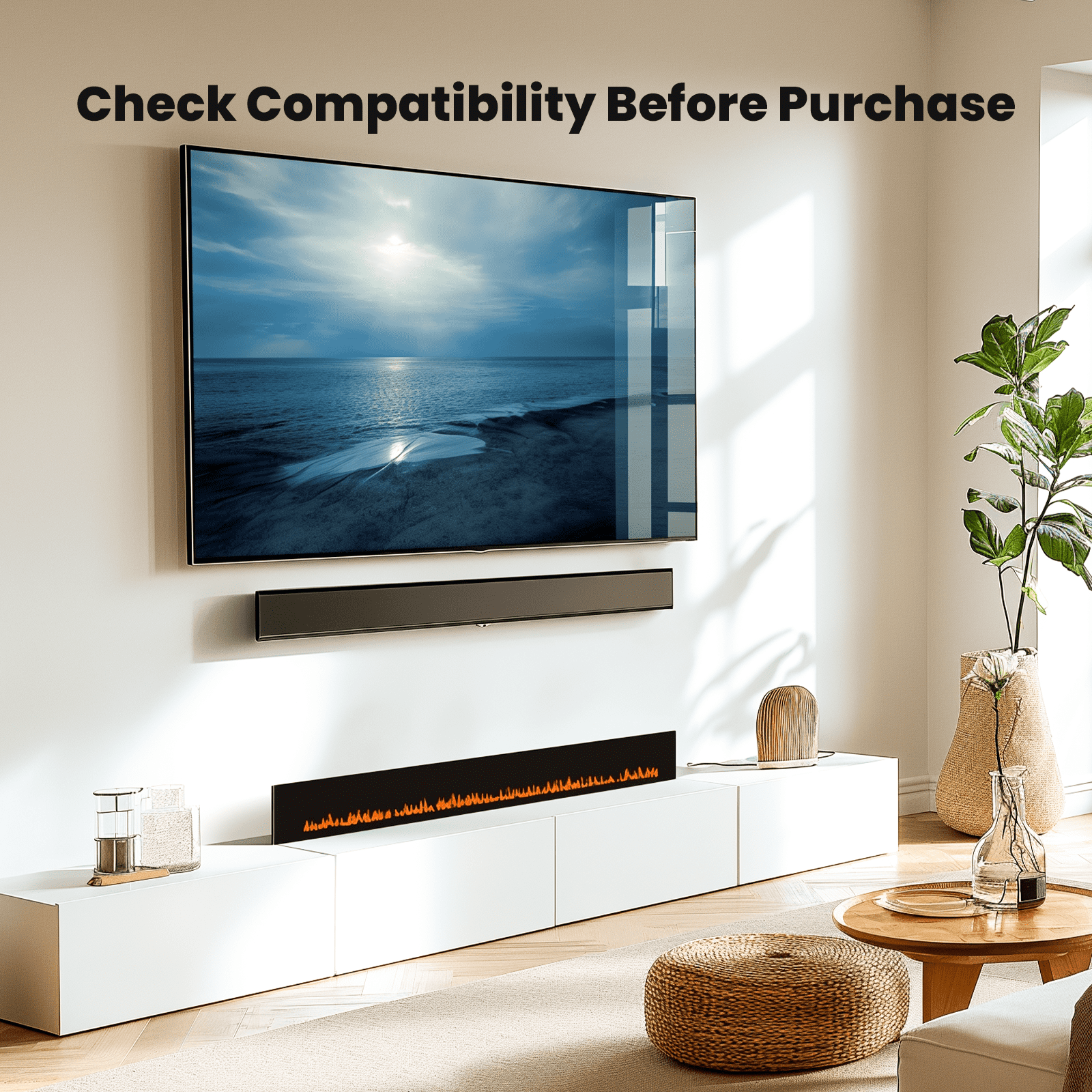 MountFTV Full Motion TV Wall Mount for 37-84 inch Curved TVs with Swivels Tilts Extension, Max 600x400mm, Holds up to 110lbs, Fit 16" Wood Stud