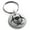 Silver, variant on Stainless Steel Zombie Skull Biohazard Engraved Small Medallion Circle Charm Keychain Keyring