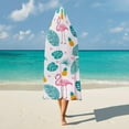 thumbnail image 5 of Tropical Neon Palm Leaves Hooded Blanket Soft Fleece Flannel Blanket All Season Blankets for Bed Decorative 40"x50", 5 of 6