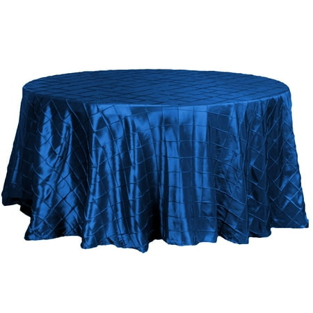 

Efavormart 120 Navy Blue Pintuck Round Tablecloth