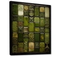 thumbnail image 2 of Designart "Stone Tiles in Green I" Abstract Framed Wall Art - Modern Green Abstract Tile Hallway Framed Wall Art Decor, 2 of 6