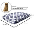 thumbnail image 2 of Ethnic Pet Bed, Victorian Abstract Star Forms Moroccan Shabby Traditional Rococo Retro Pattern, Resistant Pad for Dogs and Cats Cushion with Removable Cover, 24" x 39", Indigo and White, by Ambesonne, 2 of 4