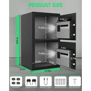 Kavey 5.0 Cu ft Extra Large Home Safe Box Fireproof, Digital Home Security Safe Box with Deposit Slot & Metal Storage Box, Soft Lining Money Safe with Backlit Keypad & Dual Alarm for Home Office