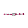 thumbnail image 3 of 5.28 Carat (Ctw) Lab-Created Ruby X-Link Bracelet in Sterling Silver (7 inches) for Women, 3 of 6
