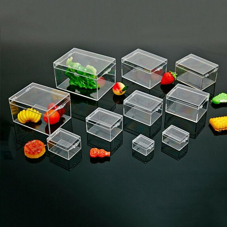 solacol Plastic Storage Containers with Lids 5 Packs Small Clear Plastic  Storage, Pentagram Containers Box with Lid for Storage of Small Items