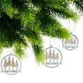 thumbnail image 3 of Metal Oval and Wood Tree Christmas Ornament Set Of 3, 3 of 3